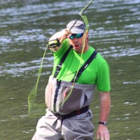 Instructor George Cook showing us what spey casting is all about.