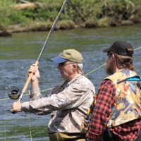 Many experienced fishermen patiently gave one-on-one spey casting instruction.