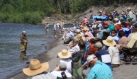 Classes for men and women taught right in the water for best demonstration.